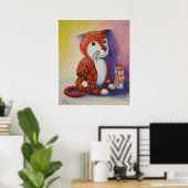 猫 ポスター (ホームオフィス)