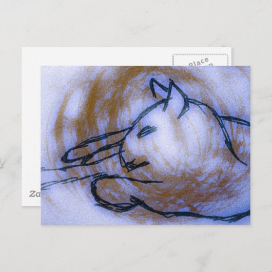 猫 ポストカード (正面/裏面)