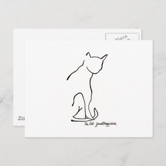 猫 ポストカード (正面/裏面)