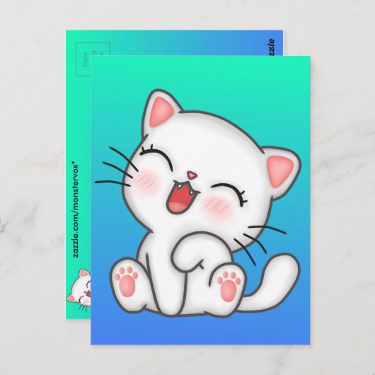 猫 ポストカード (正面/裏面)