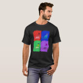 猫 ポップアート Tシャツ (正面フル)