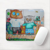 猫 マウスパッド (マウス)