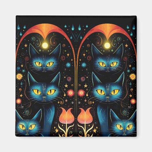 猫 マグネット (正面)