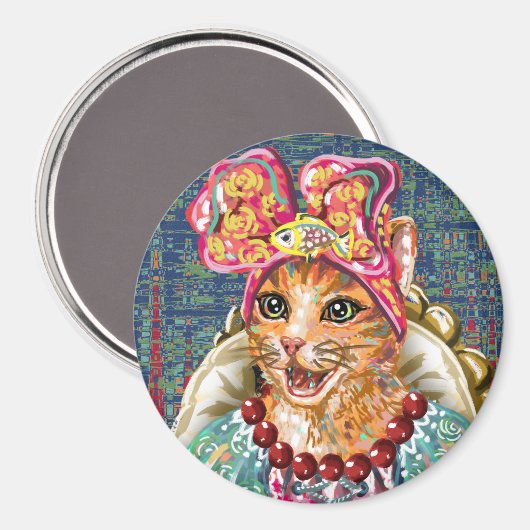 猫 マグネット (正面/裏面)