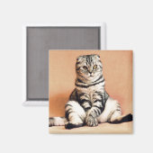 猫 マグネット (正面/裏面)