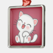 猫 メタルオーナメント (左)