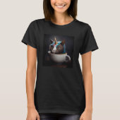猫 ユニコーン コーヒー Tシャツ (正面)