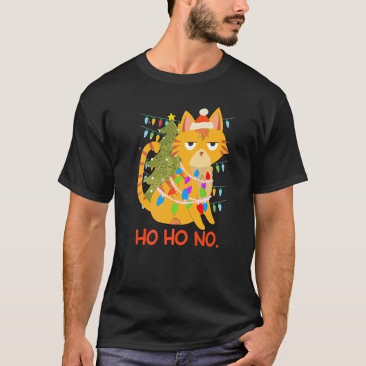 猫 ライト チェーン もみの木 猫の飼い主 1 Tシャツ (正面)