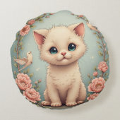 猫 ラウンドクッション (裏面)