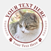 猫 ラウンドシール (正面)