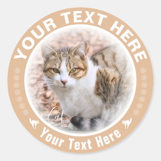 猫 ラウンドシール (正面)