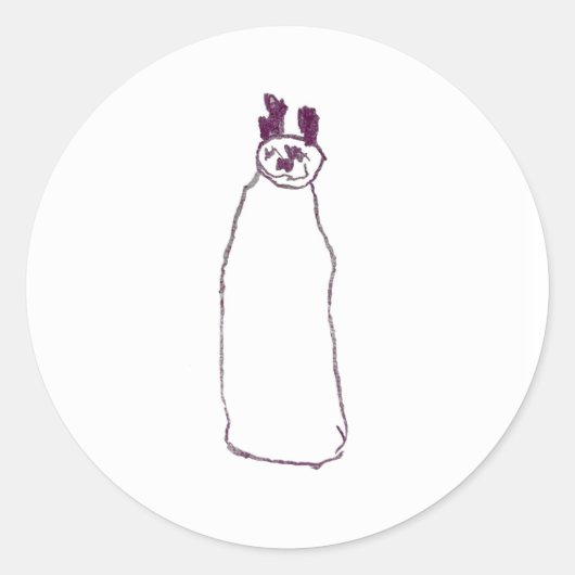 猫 ラウンドシール (正面)