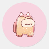 猫 ラウンドシール (正面)