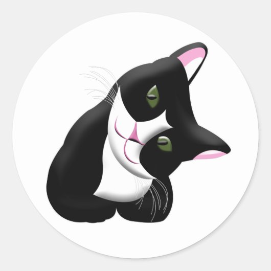 猫 ラウンドシール (正面)