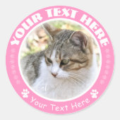 猫 ラウンドシール (正面)