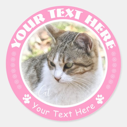 猫 ラウンドシール (正面)