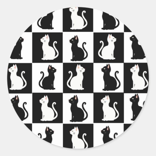 猫 ラウンドシール (正面)