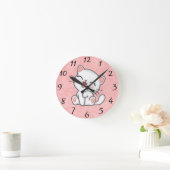 猫 ラウンド壁時計 (ホーム)