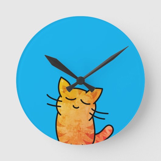 猫 ラウンド壁時計 (正面)