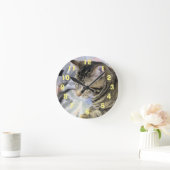 猫 ラウンド壁時計 (ホーム)