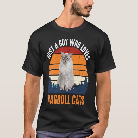 猫+ラグドール+猫 Tシャツ (正面)