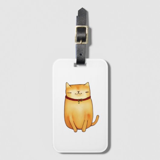 猫 ラゲッジタグ (正面縦)