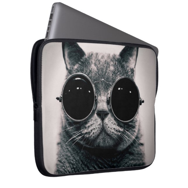 猫 ラップトップスリーブ (正面右)