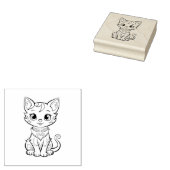 猫 ラバースタンプ (押印)