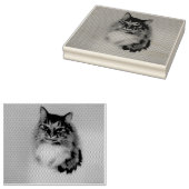 猫 ラバースタンプ (押印)