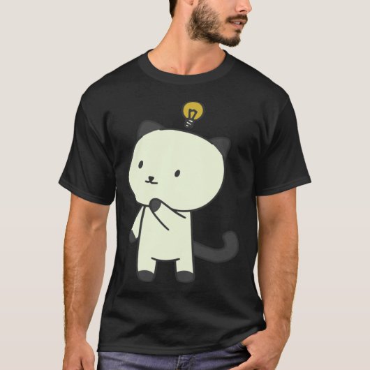 猫 ランプ 思考 Tシャツ (正面)