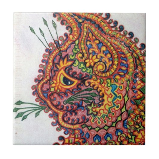 猫、ルイWain タイル (正面)