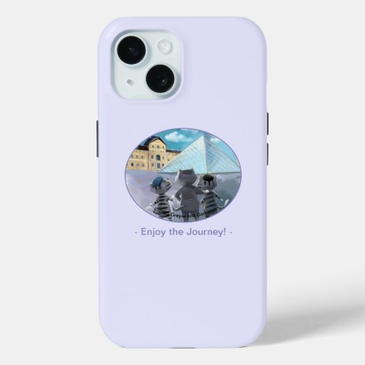 猫 ルーヴル パリ - 頑丈スマホケースを楽しもう Case-Mate iPhoneケース (裏面)
