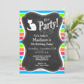 猫;レトロネオンレインボー 招待状 (スタンド正面)