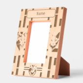 猫 レーザー彫刻フレーム (左)