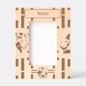 猫 レーザー彫刻フレーム (正面)