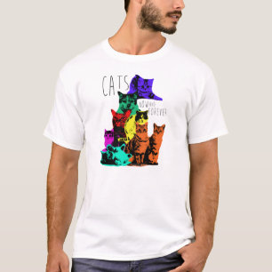 猫。 今度は永遠。 ポスター芸術猫 Tシャツ