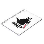 猫 何_ 面白い 黒猫 ノートブック (左側)