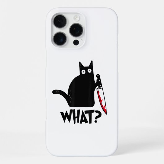 猫 何_ 面白い 黒猫  iPhoneケース (裏面)
