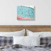 猫，動物，動物，ペット，かわいい，愛，連れ キャンバスプリント (インサイチュ (寝室))