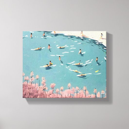 猫，動物，動物，ペット，かわいい，愛，連れ キャンバスプリント (正面)