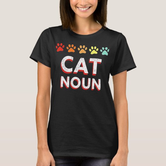 猫,名詞 Tシャツ (正面)