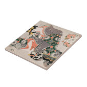 猫・喜多川歌麿の遊女 タイル (側面)