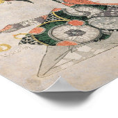 猫・喜多川歌麿の遊女 ポスター (角)