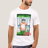 猫「夏来だ!」 Tシャツ (正面)