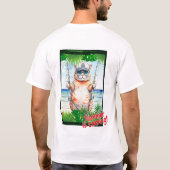 猫「夏来だ！」 Tシャツ (裏面)
