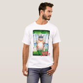 猫「夏来だ！」 Tシャツ (正面フル)