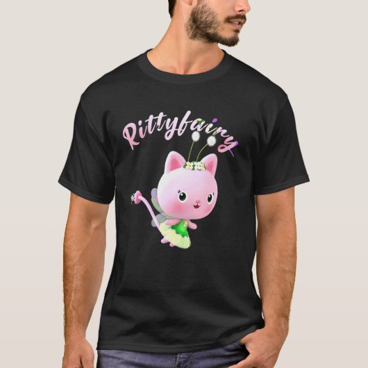猫 – 妖精の愛 Tシャツ (正面)
