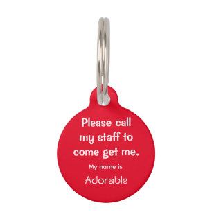 猫+子猫の迷子タグ、レッドスモール0.88"ペットIDタグ ペット ネームタグ