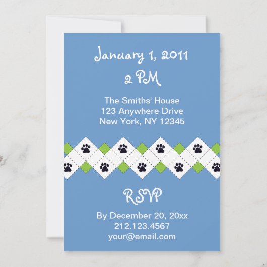 猫·子猫の里親募集 招待状 (裏面)