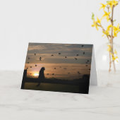 猫/子猫共感書 カード (黄色い花)